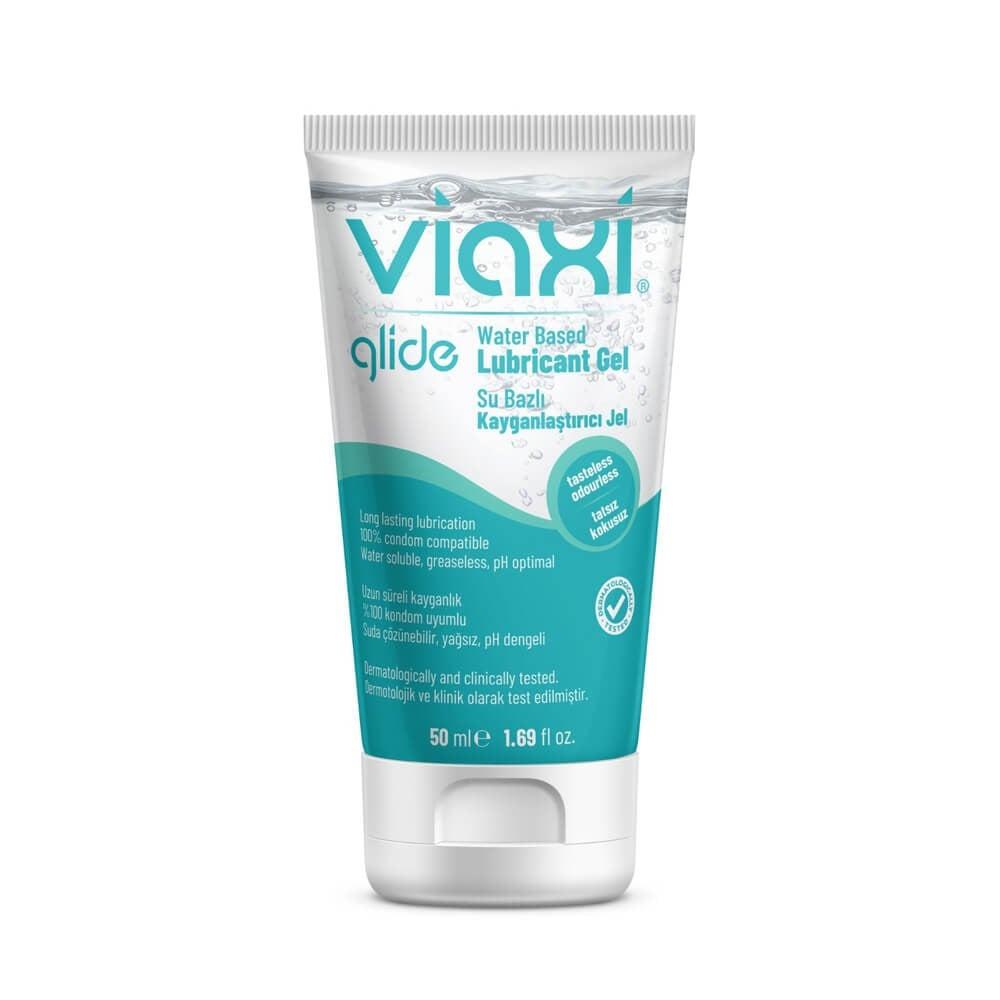 Viaxi Glide Water-Based Lubricant Gel 50ml - Condom Compatible, pH Balanced & Dermatologically Tested
