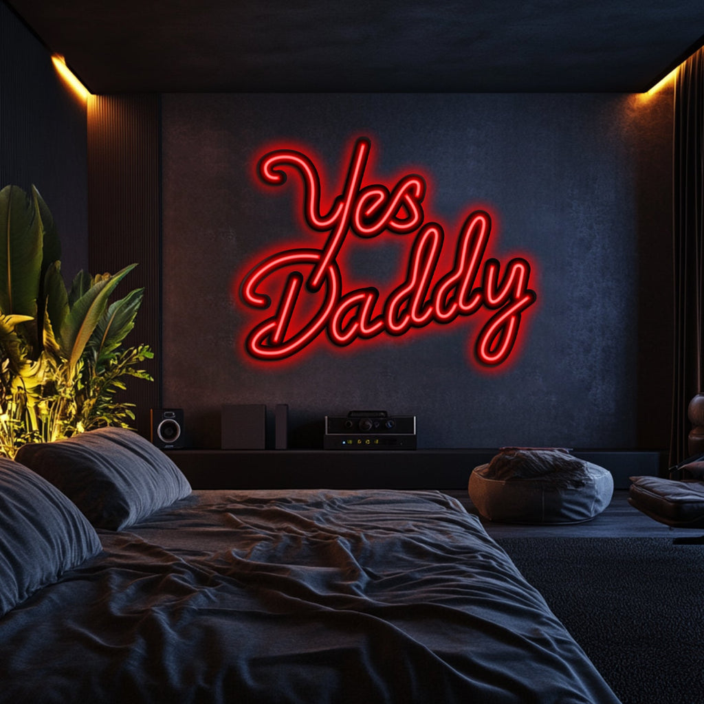 Yes Daddy Metal Neon Wall Art- LN0069