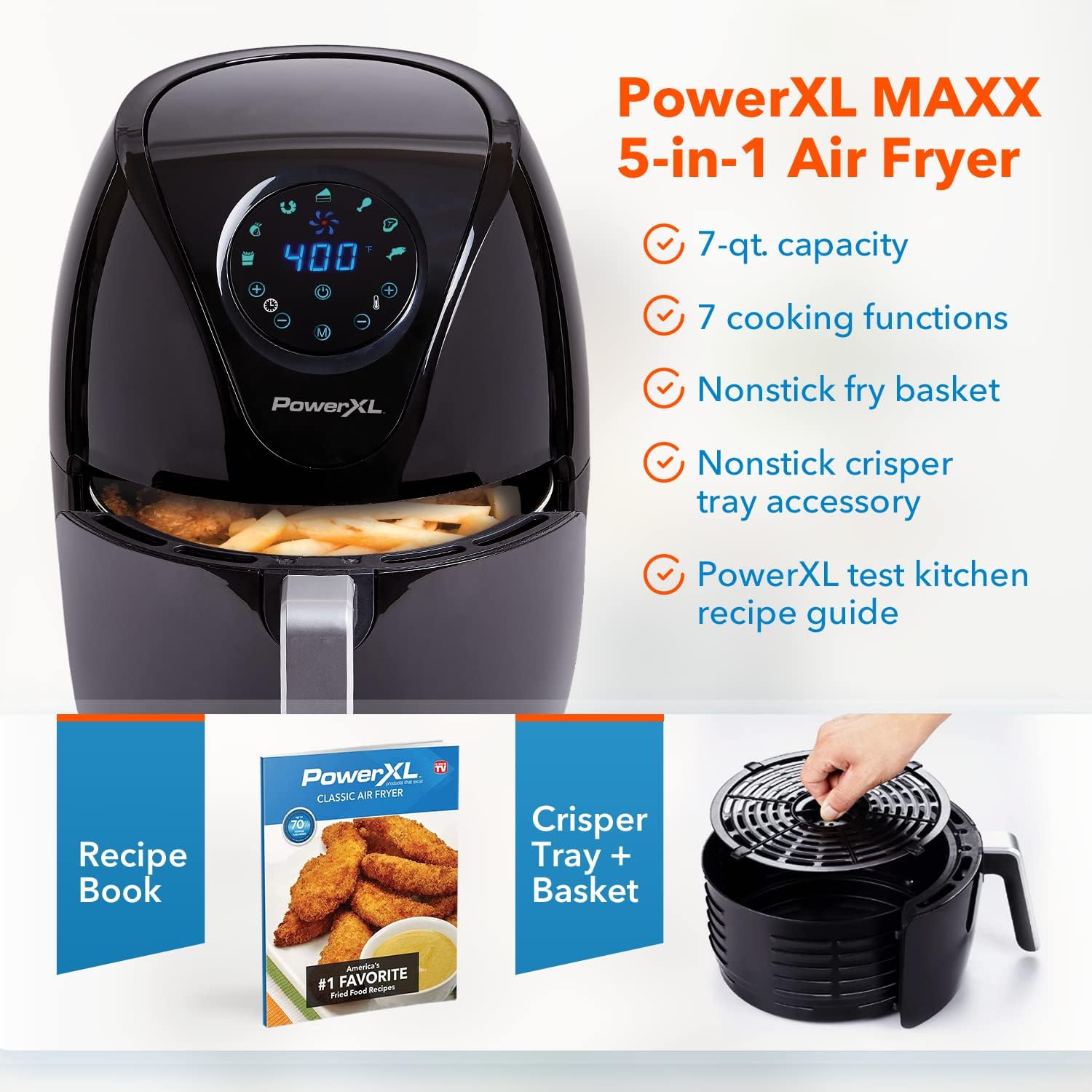 PowerXL 7QT Air Fryer Maxx Classic