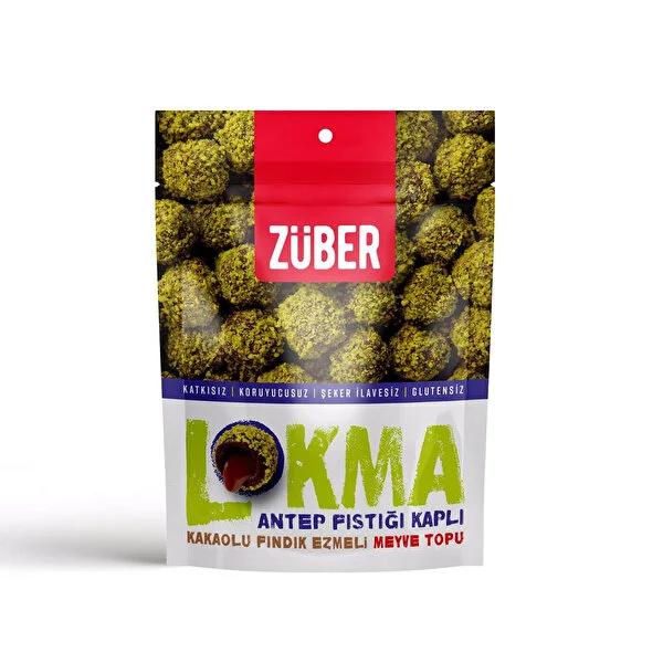 Zuber Gluten-Free Pistachio Coated Chocolate Hazelnut Treats - No Additives, Sugar-Free Confectionery
