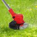 3-in-1 Electric Cordless Grass Wacker Battery Powered Grass Trimmer with Wheels Adjustable Head with 2-Pieces 2500mAh Batteries