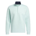 adidas Mens DWR Quarter Zip Pullover Semi Flash Aqua Small