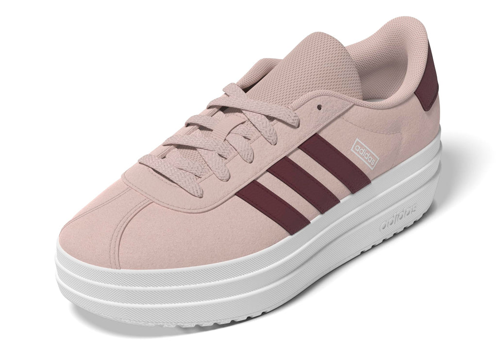 adidas VL Court Bold Sneaker Wonder Quartz/Shadow Red/White 6 US Unisex Big Kid