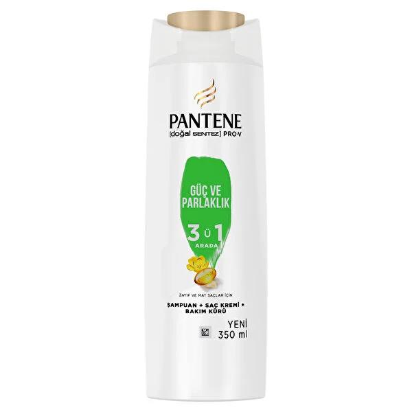 Pantene 3-in-1 Shampoo, Conditioner, and Mask - Strengthens & Adds Shine to Weak Hair, 11.83 fl oz