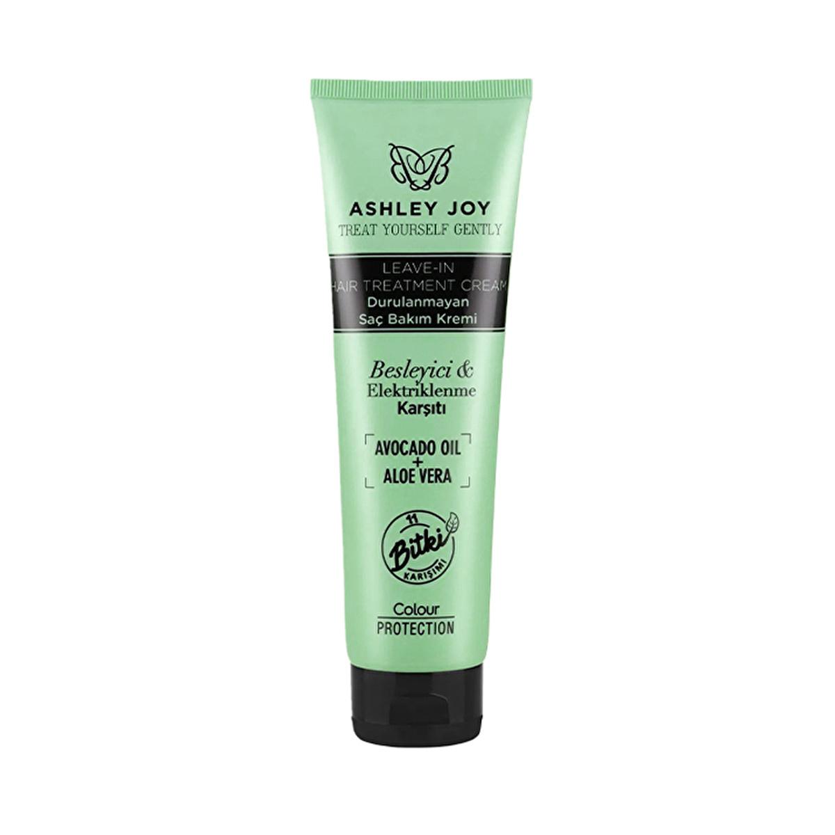 Ashley Joy Leave-In Hair Conditioner: Moisturizing Cream for Frizz Control & Color Protection with Avocado Oil & Aloe Vera - 150ml