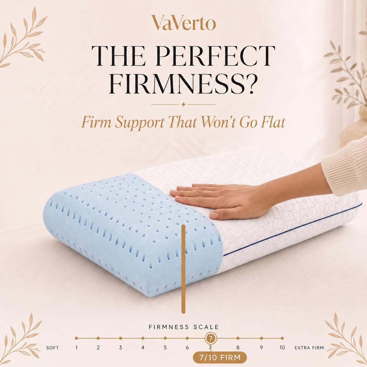 King Size Memory Foam Pillows - Firm Pillow - King Size 1-Pack