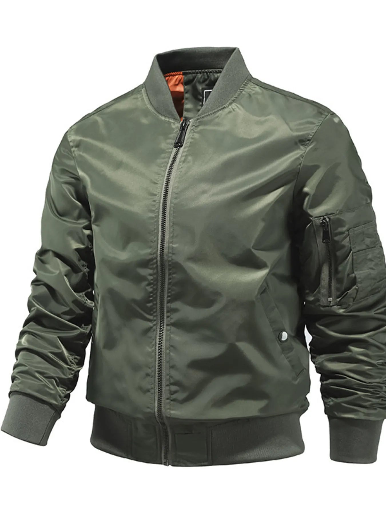 Men's Full Size Zip Up Long Sleeve Jacket Plus Size