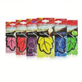 4-Pack: Car Air Freshener Natural Scented Tea Paper Auto Hanging Vanilla Perfume Fragrance Leaf Shape