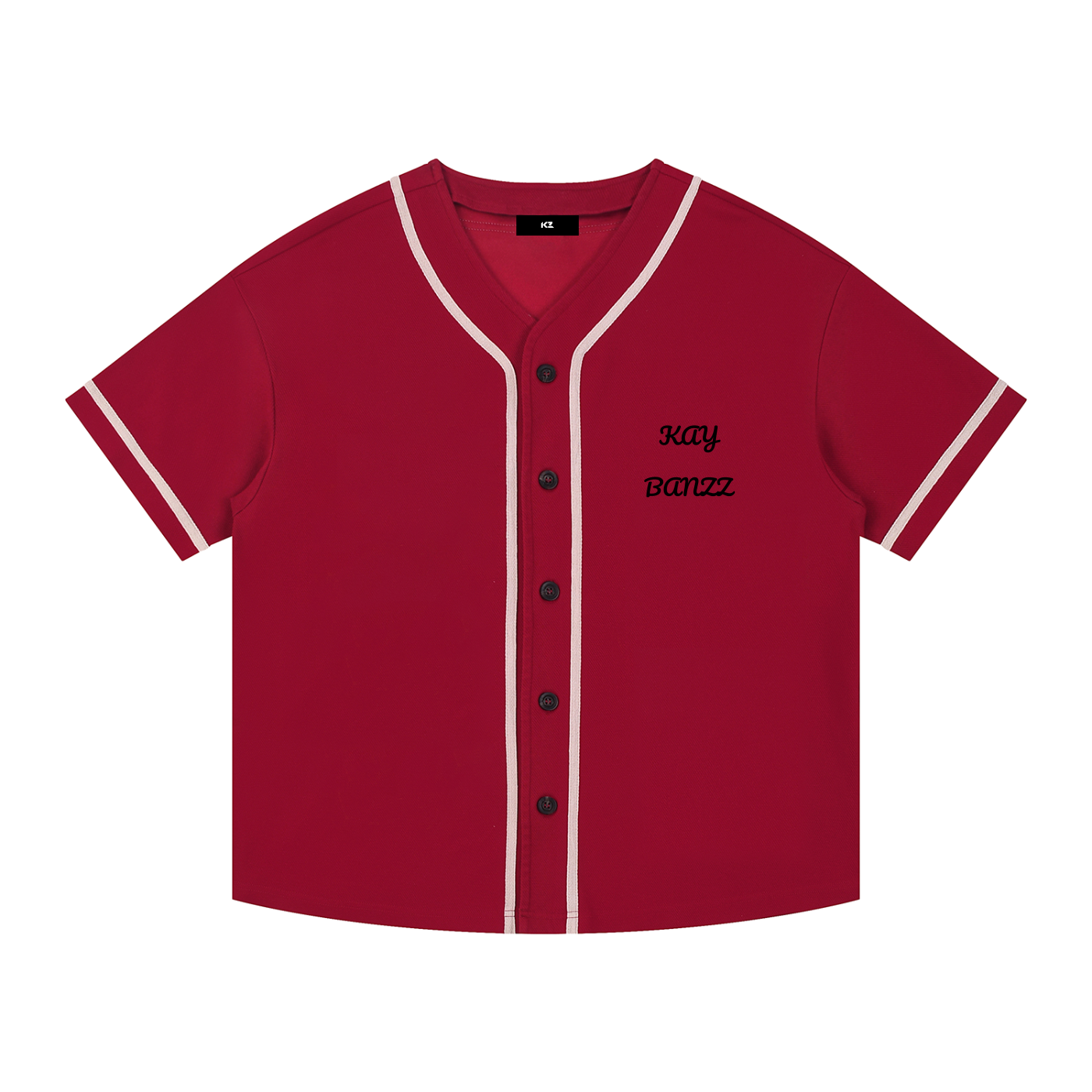 KAY BANZZ Contrast Piped Button-Up Jersey