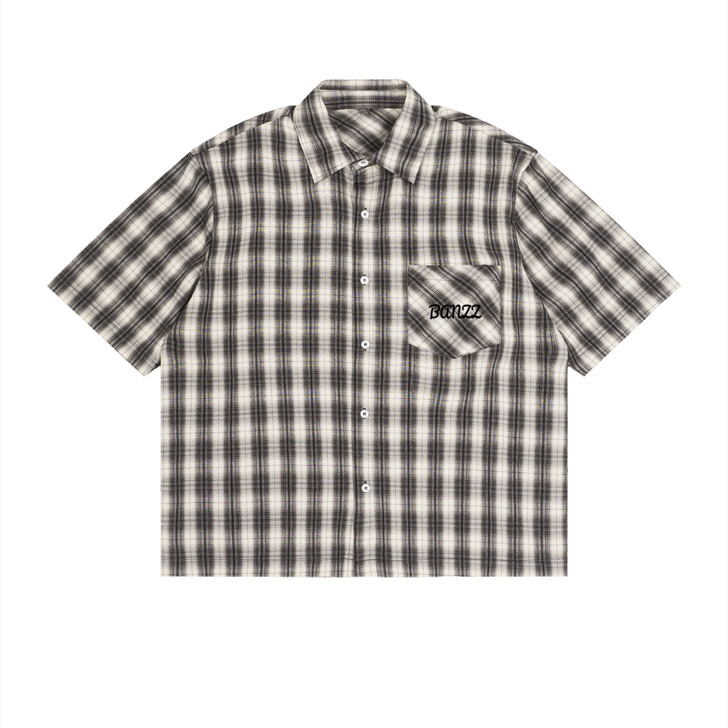 Unisex Boxy Plaid Short Sleeve Shirt