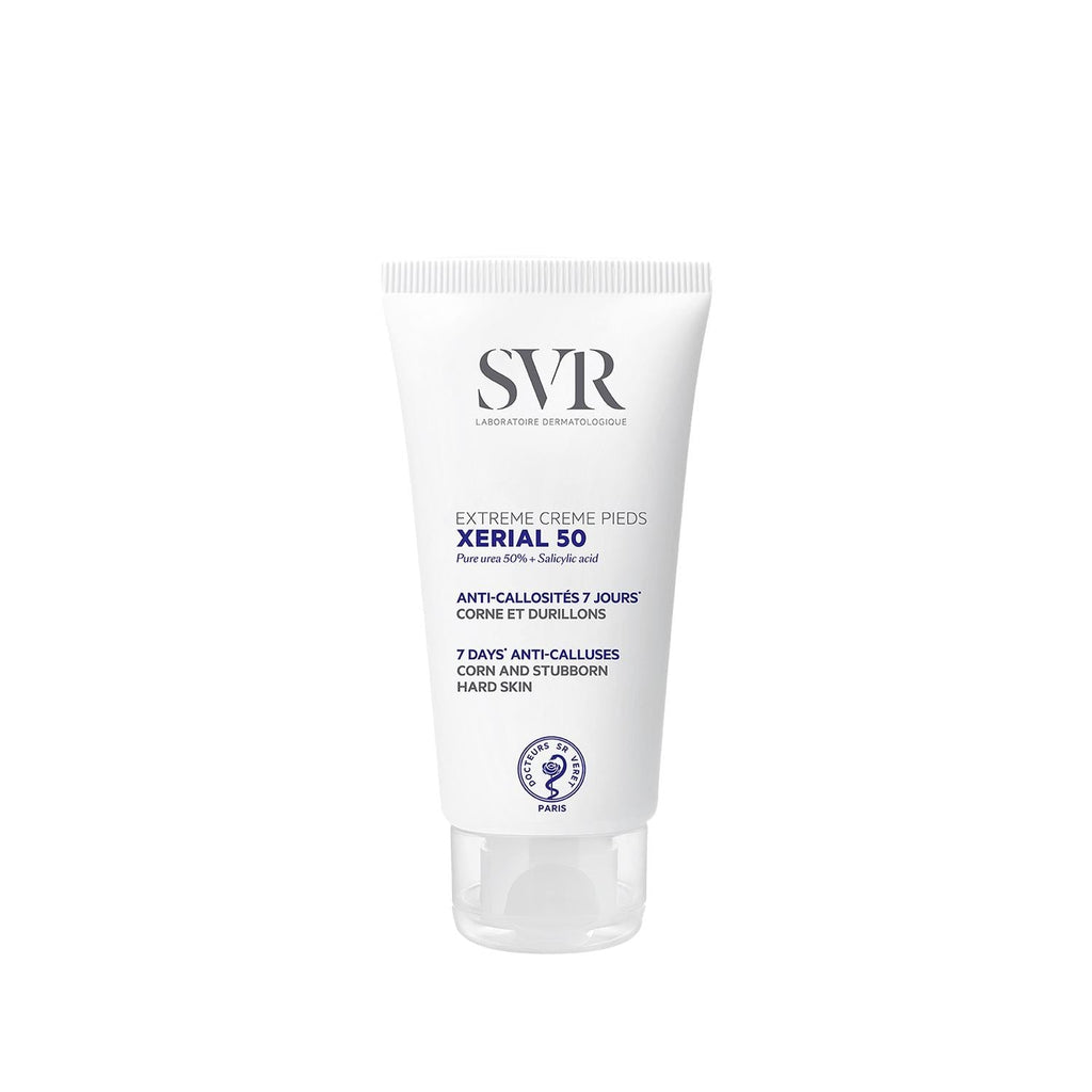 SVR Xerial 50 Extreme Foot Care Cream - Intensive Moisturizer for Dry Heels & Skin, 1.69 fl oz