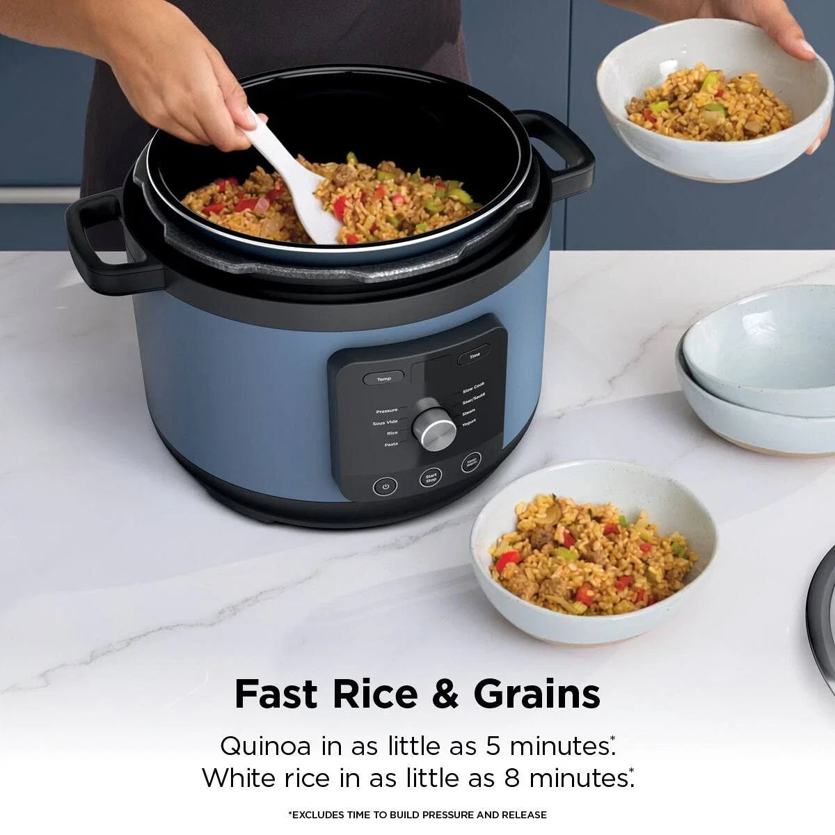 Ninja® HyperHeat™ 9-in-1 Pressure Cooker, 6.5-qt, Blue Macaron, PC201