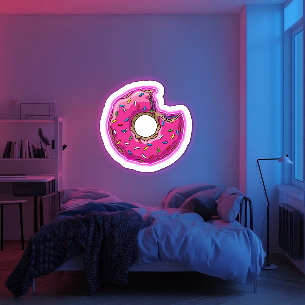 UV Printed Donut  Neon Wall Art- LV0068