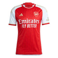 adidas Mens Soccer Arsenal 23/24 Home Jersey - Lightning Bolts and Gold Details AEROREADY Technology (US Alpha XX-Large Regular Regular Better Scarlet/White)