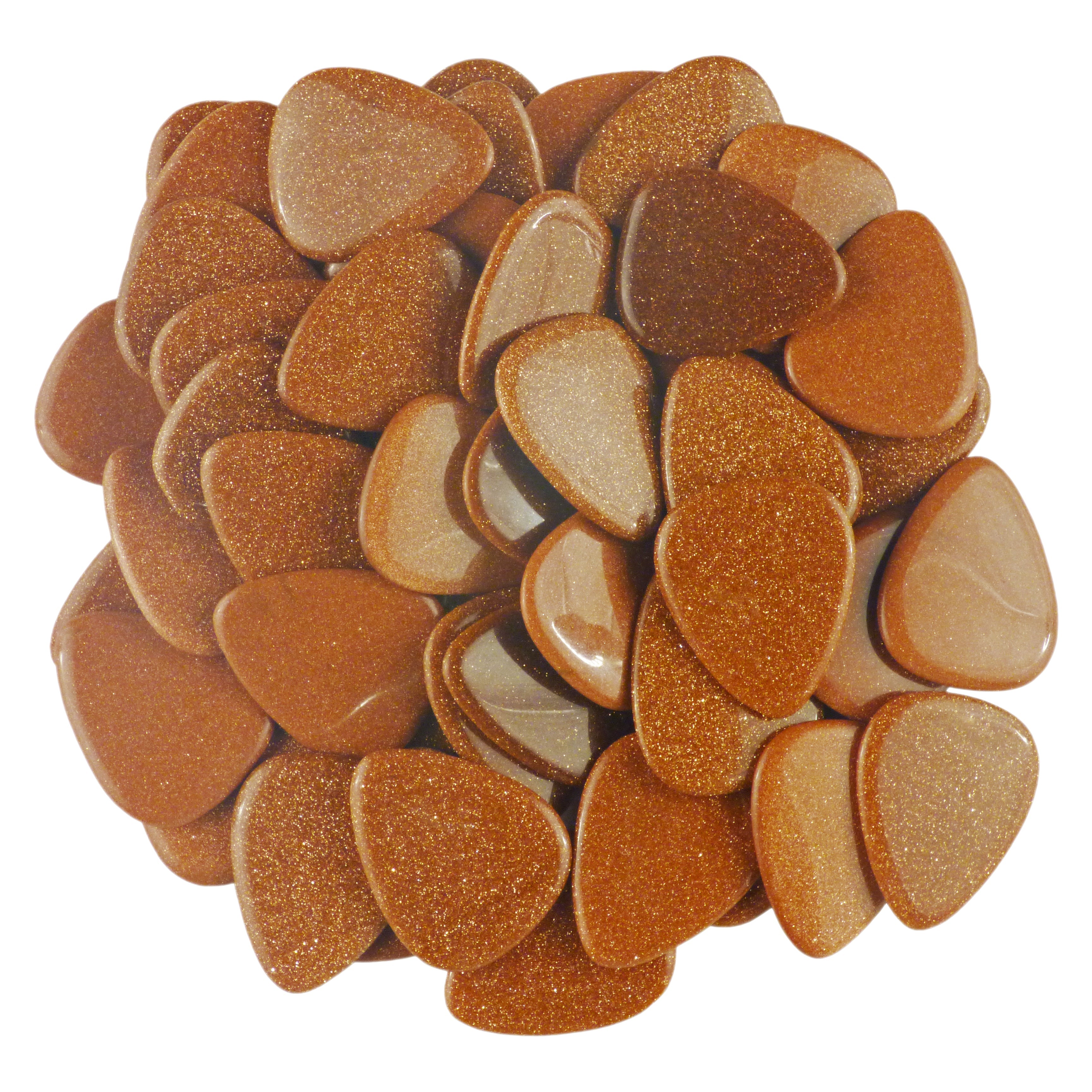 Brown Sandstone Stone Guitar Or Bass Pick - 3.0 mm Ultra Heavy Gauge - 351 Shape - Specialty Handmade Gemstone Exotic Plectrum