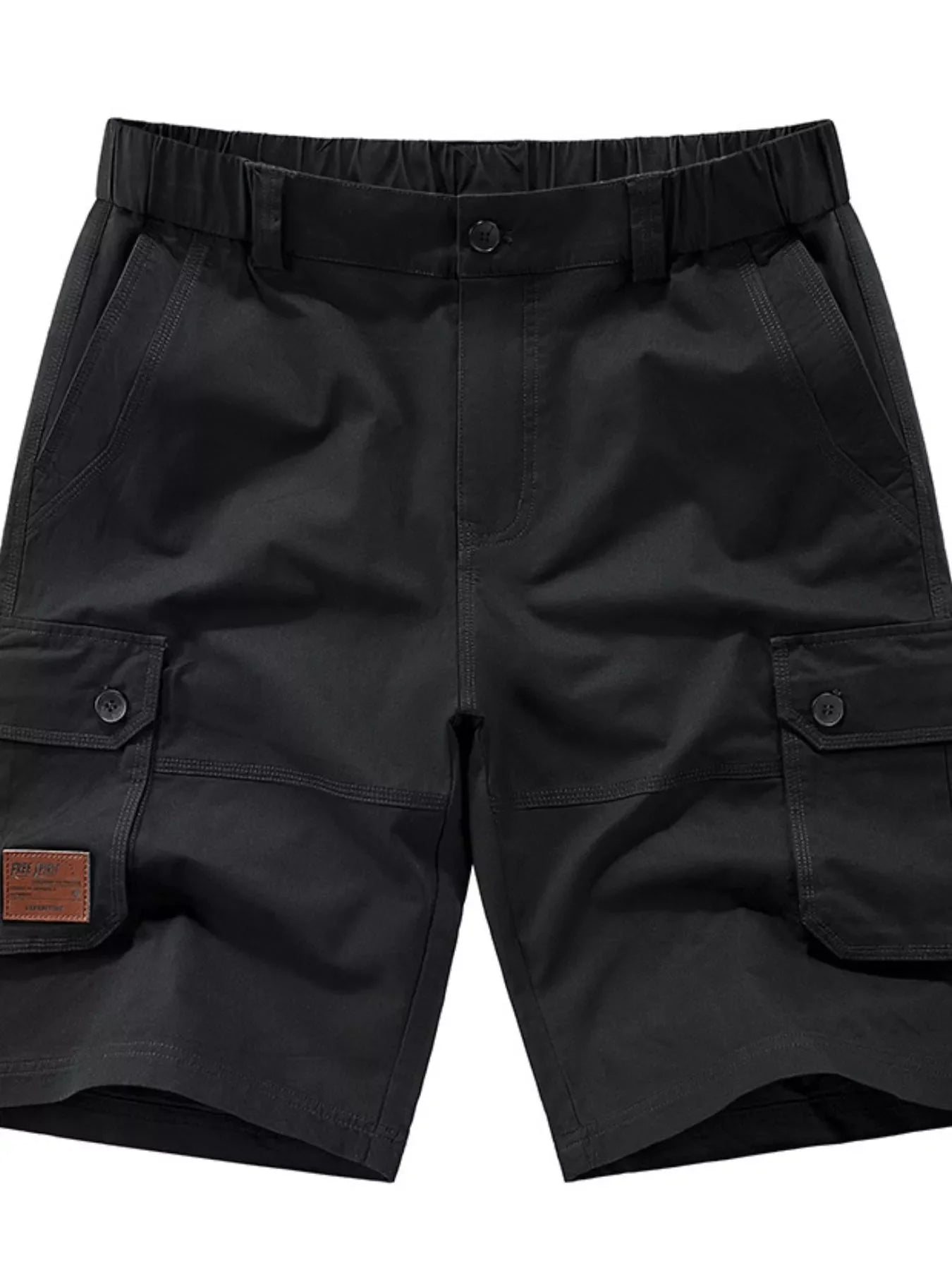 Men's Plus Size Pocketed Elastic Waist Shorts