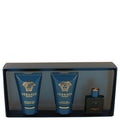 Versace Eros by Versace Gift Set -- .17 oz Mini EDT + .8 oz Shower Gel + .8 oz After Shave Balm (Men)