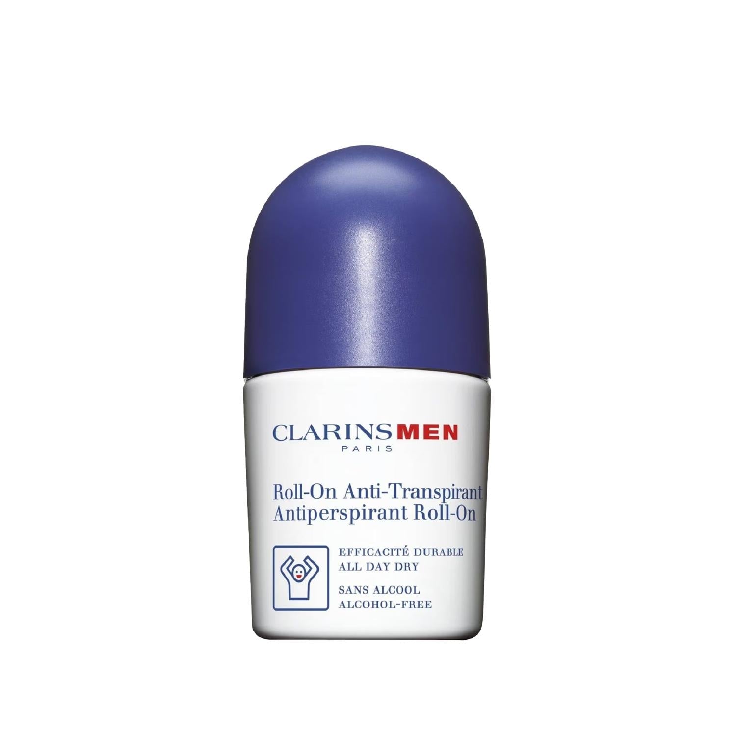 Clarins Antiperspirant for Men: Men's Roll-On Deodorant for Effective Sweat & Odor Protection, 50 ml