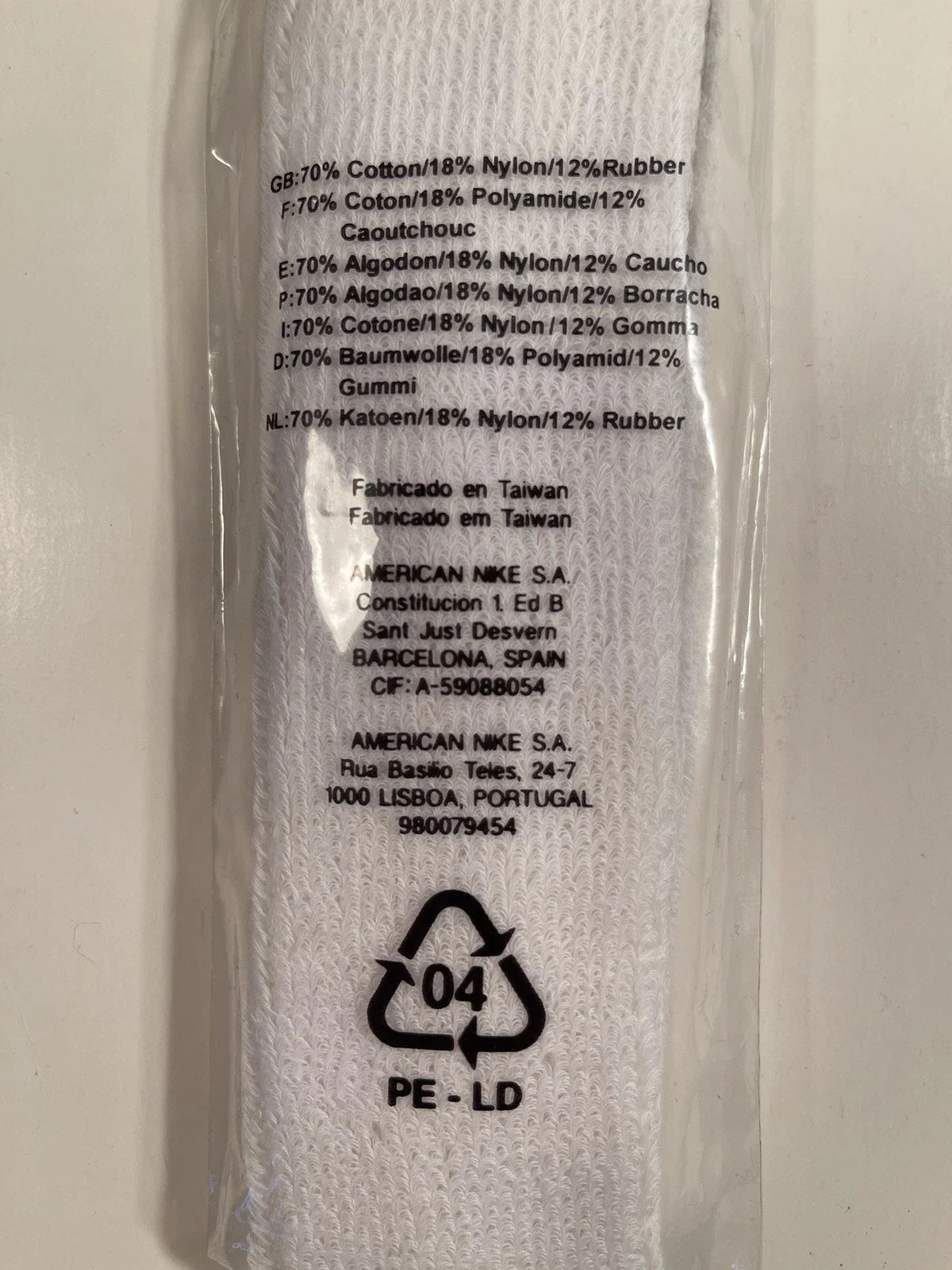 Nike Swoosh Headband, AC0003 101, White With Black Swoosh Logo