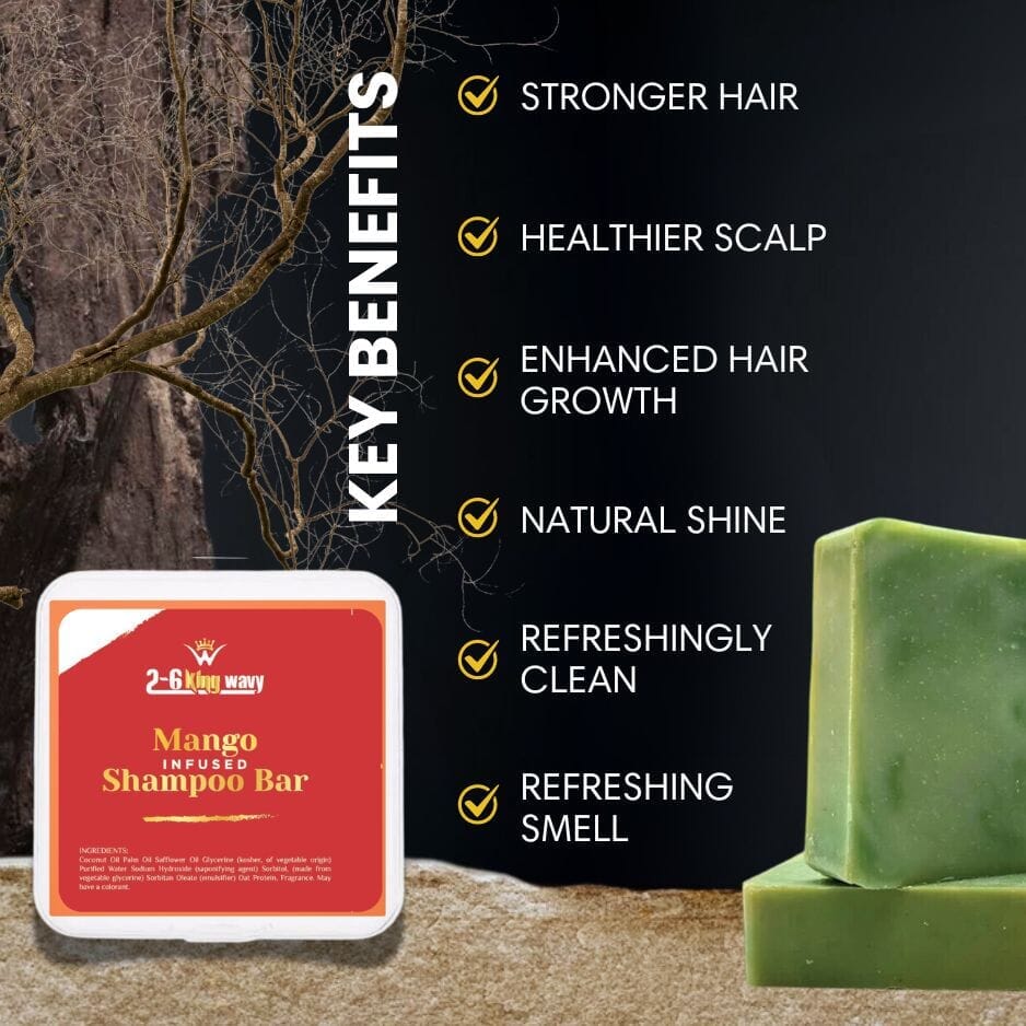 Mango Shampoo Bar for Waves, Curls & Coarse Hair