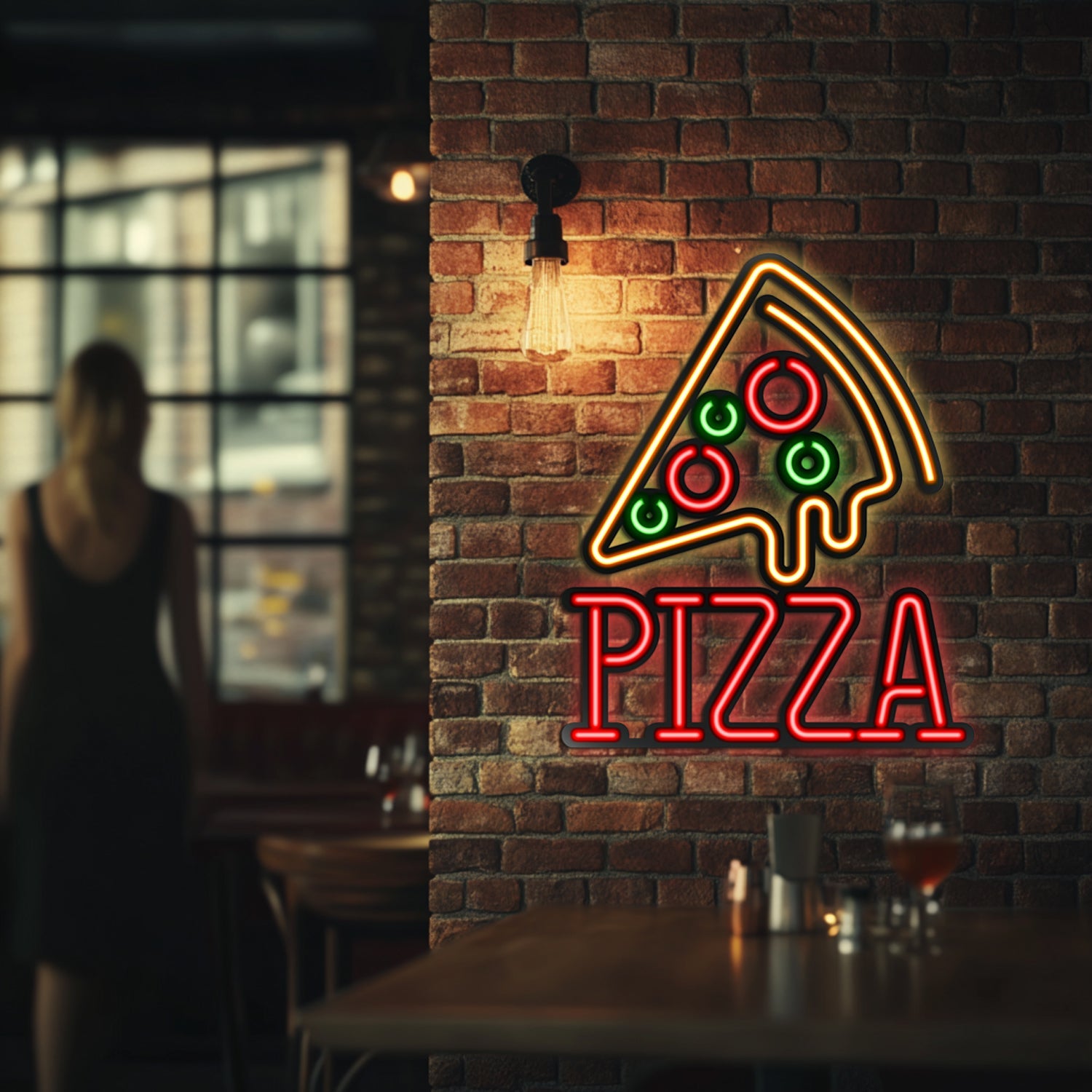 Pizza Metal Neon Wall Art- LN0040