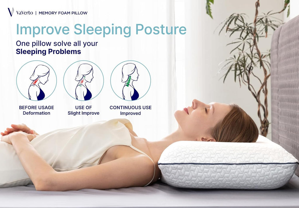 King Size Memory Foam Pillows - Firm Pillow - King Size 1-Pack