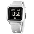 zolohoni Square Mens Digital Watch Big Numbers Dial Large Face Waterproof LED Watches with Alarm Date Stopwatch
