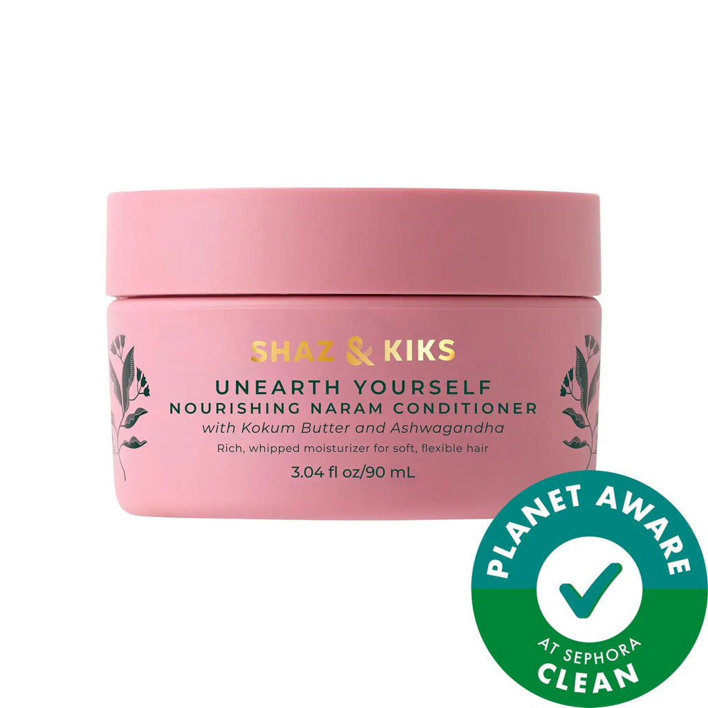 SHAZ & KIKS Nourishing Naram Conditioner: Softens, Strengthens & Protects Dry, Frizzy Hair with Kokum Butter & Ashwagandha - Vegan & Cruelty-Free