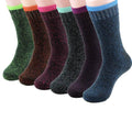 6-Pack: Ladies Soft Warm Winter Thermal Socks Assorted Colors