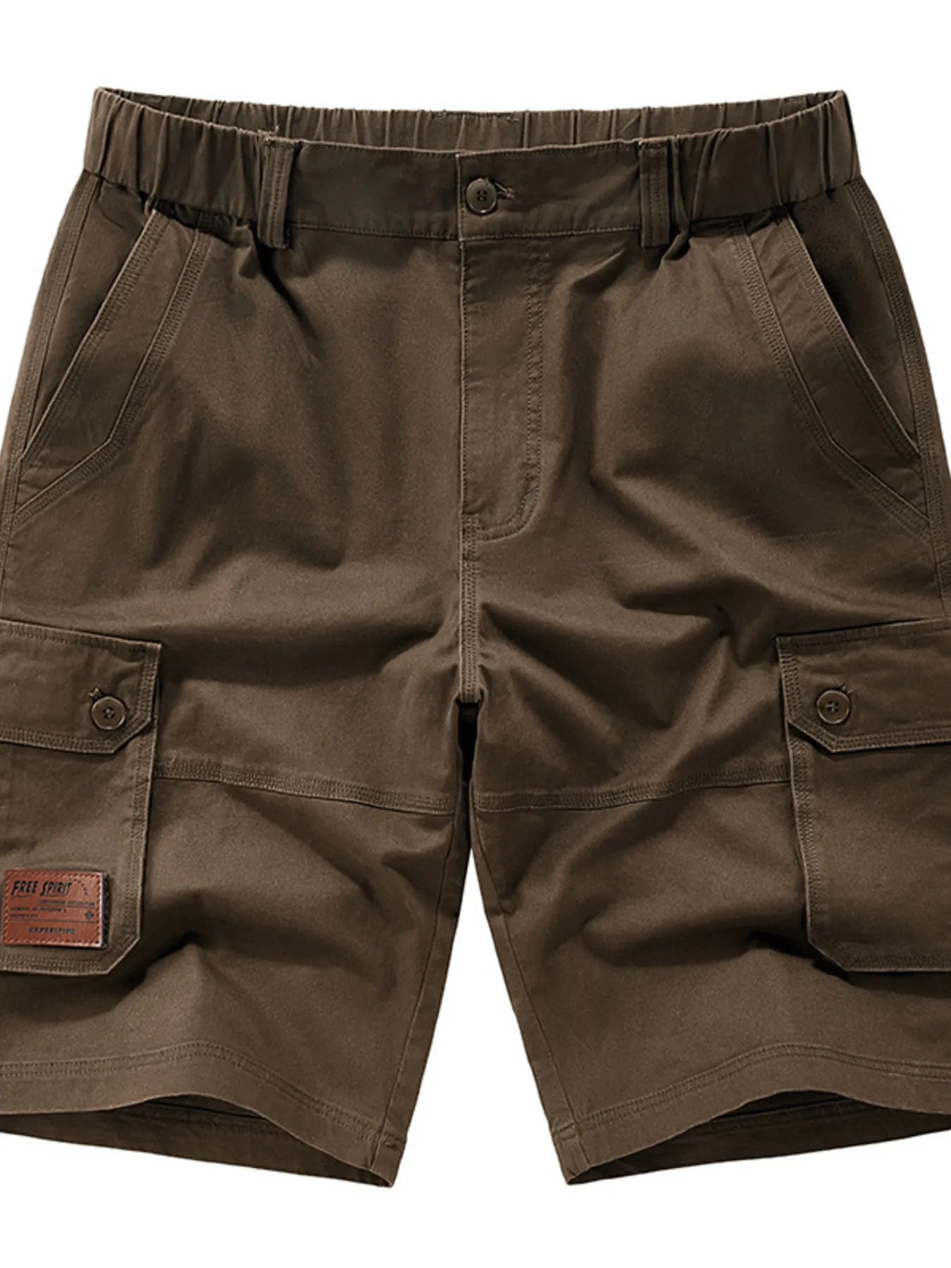 Men's Plus Size Pocketed Elastic Waist Shorts