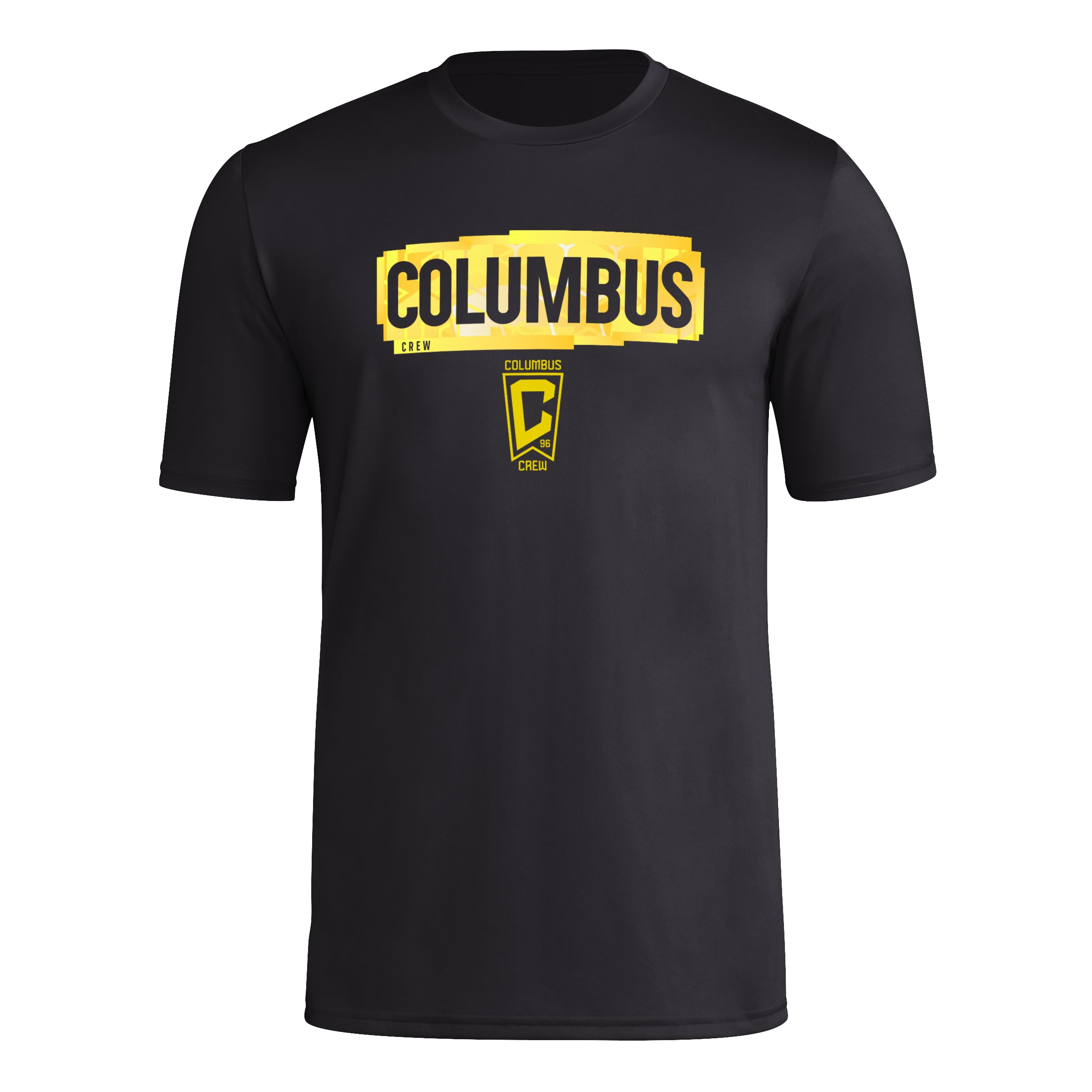 adidas Mens Short Sleeve Pre-Game T-Shirt Black/Columbus Crew Medium