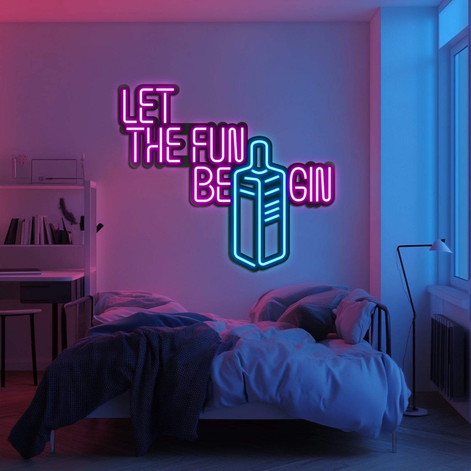 GIN Metal Neon Wall Art- LN0036
