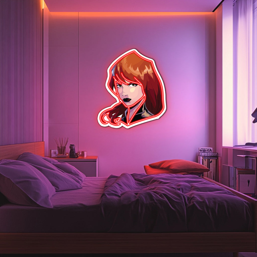 UV Printed Woman Neon Wall Art- LV0043