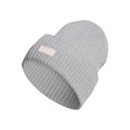 adidas Womens 4 Inch Cuff Fold Beanie Clear Onix Grey-Light Onix Grey/Vapour Pink/White One Size