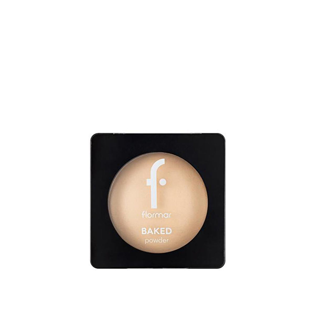 Flormar Baked Powder 020 Soft Beige - Long Lasting Matte Finish Compact Powder with Vitamin E