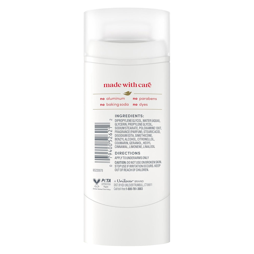 Dove Deodorant Stick Berry Spritz for 72 Hour Odor Protection Aluminum Free 2.4 oz