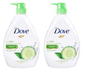 Dove Go Fresh Nourishing Body Wash Cucumber and Green - 33.8 Fl Oz / 1L x 2 Pack