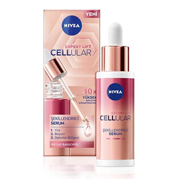 Nivea Cellular Expert Lift Anti-Aging Face Serum with Bakuchiol - Natural Retinol Alternative, 1.01 fl oz