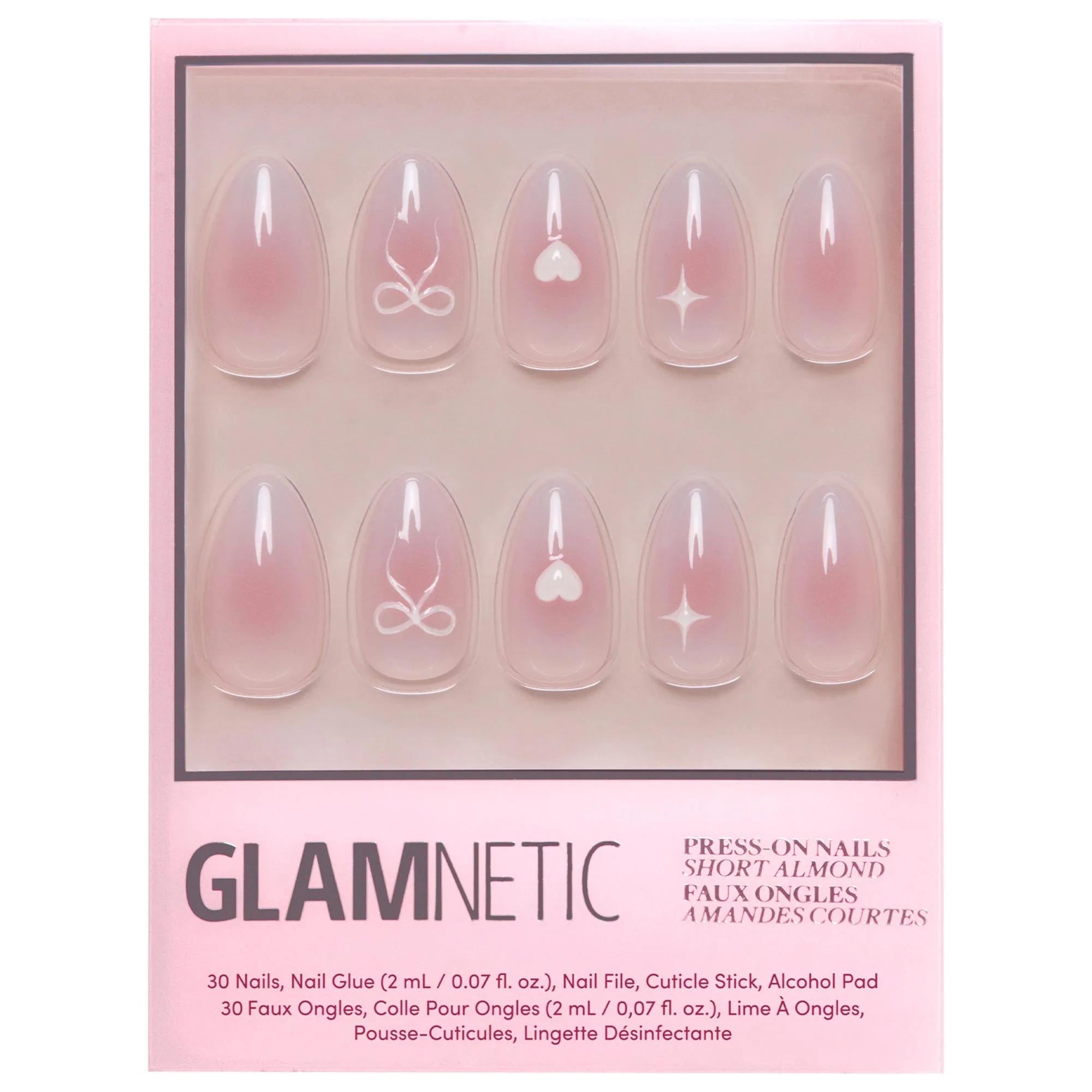 Glamnetic Press-On Nail Kit - Easy At-Home Manicure Solution with Reusable Nails, Chemical-Free, Variety of Styles