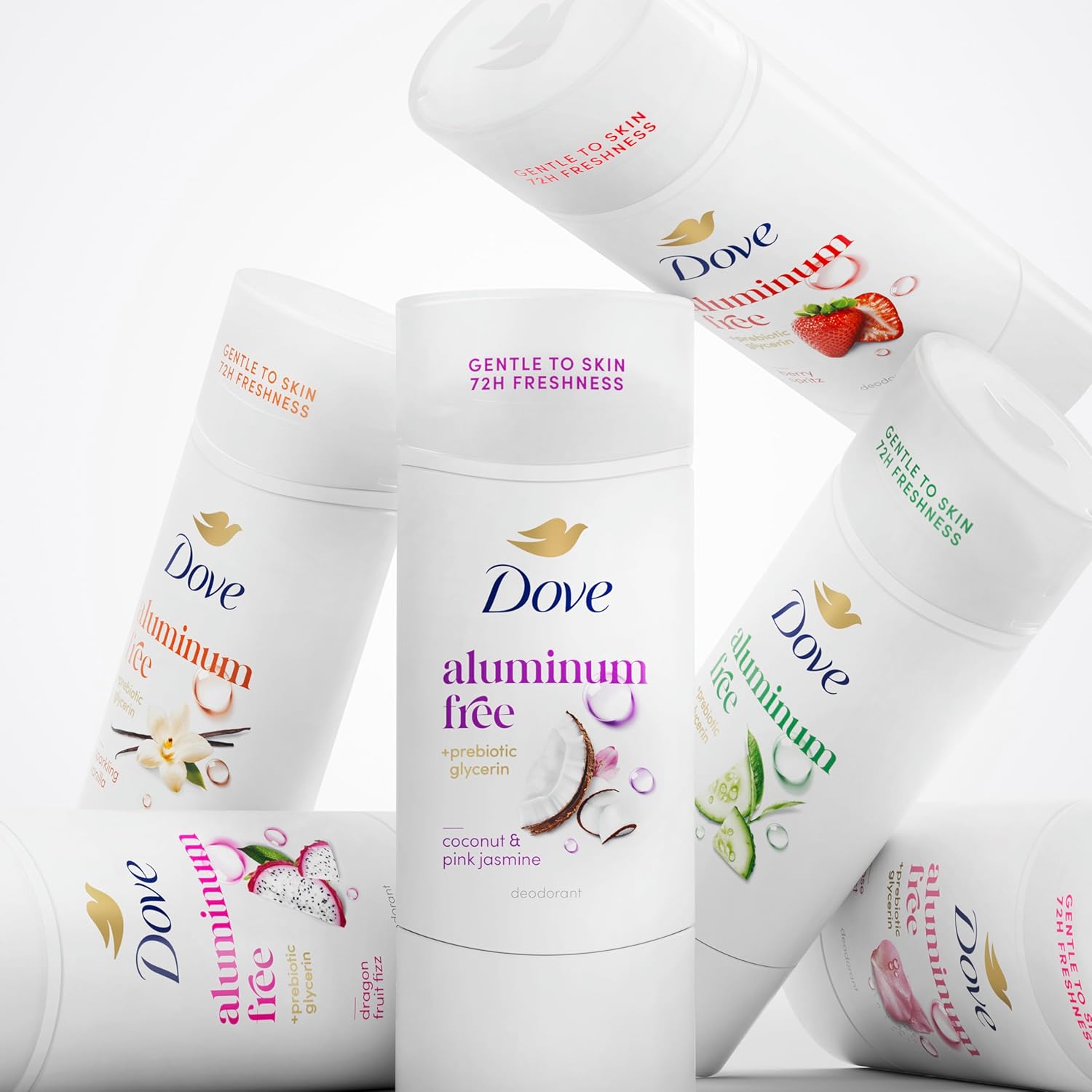 Dove Deodorant Stick Dragon Fruit Fizz for 72 Hour Odor Protection Aluminum Free 2.4 oz