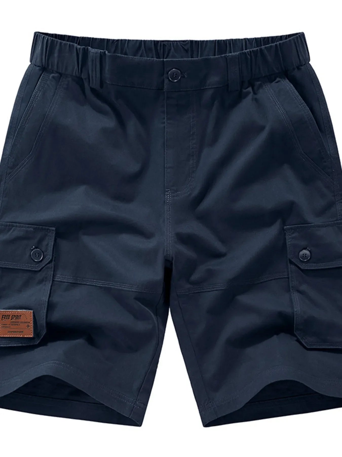 Men's Plus Size Pocketed Elastic Waist Shorts