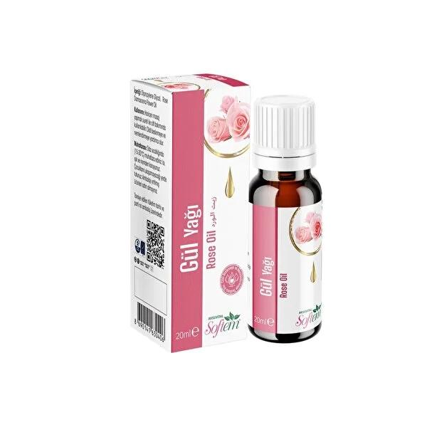 Softem Rose Oil (Rosa Damascena) - 0.68 fl oz - Natural Aromatherapy & Skincare
