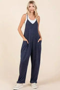 Mittoshop Sleeveless Wide Leg Jumpsuit - Patch Pocket Romper | Femstylo