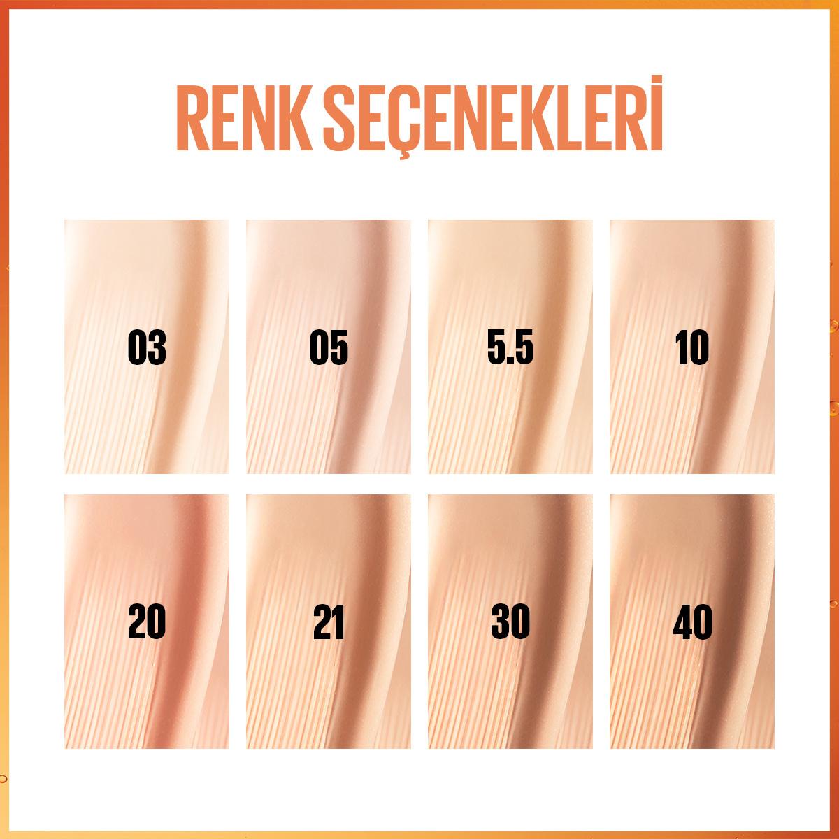 Maybelline Super Stay Skin Tint Foundation 05: Vitamin C, 24H Radiant, Lightweight Coverage