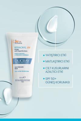 Ducray Keracnyl UV SPF50+ Anti-Blemish Sunscreen Fluid for Acne-Prone Skin - Matte Finish, Non-Comedogenic