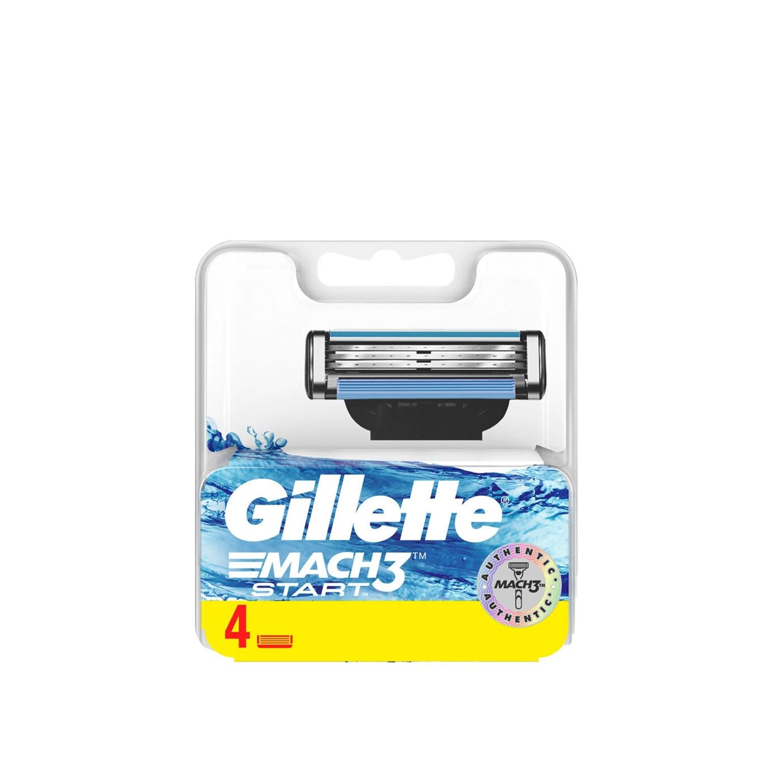 Gillette Mach3 Replacement Razor Blades 4-Pack - Sharp, Comfortable Shave for Men