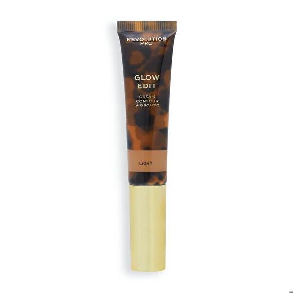 Revolution Pro Glow Edit Cream Contour & Bronze Light: Easy Buildable Cream Bronzer & Contour Stick for Natural Matte Definition & Hydration