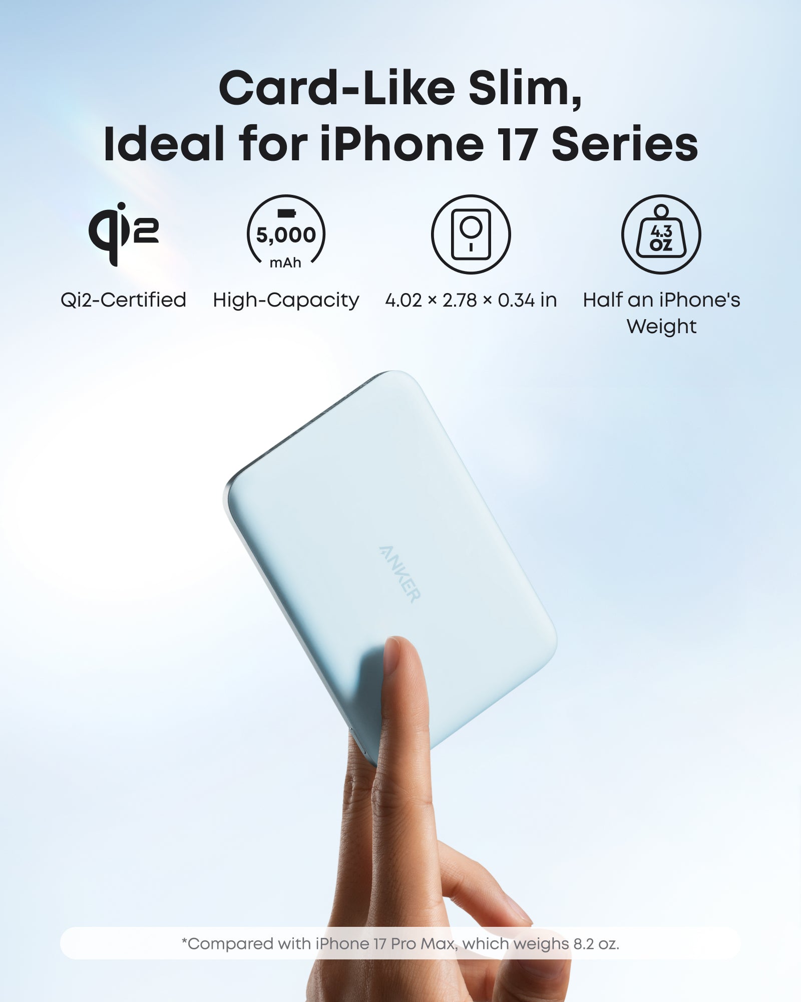 Anker Nano Power Bank (5K, MagGo, Slim)