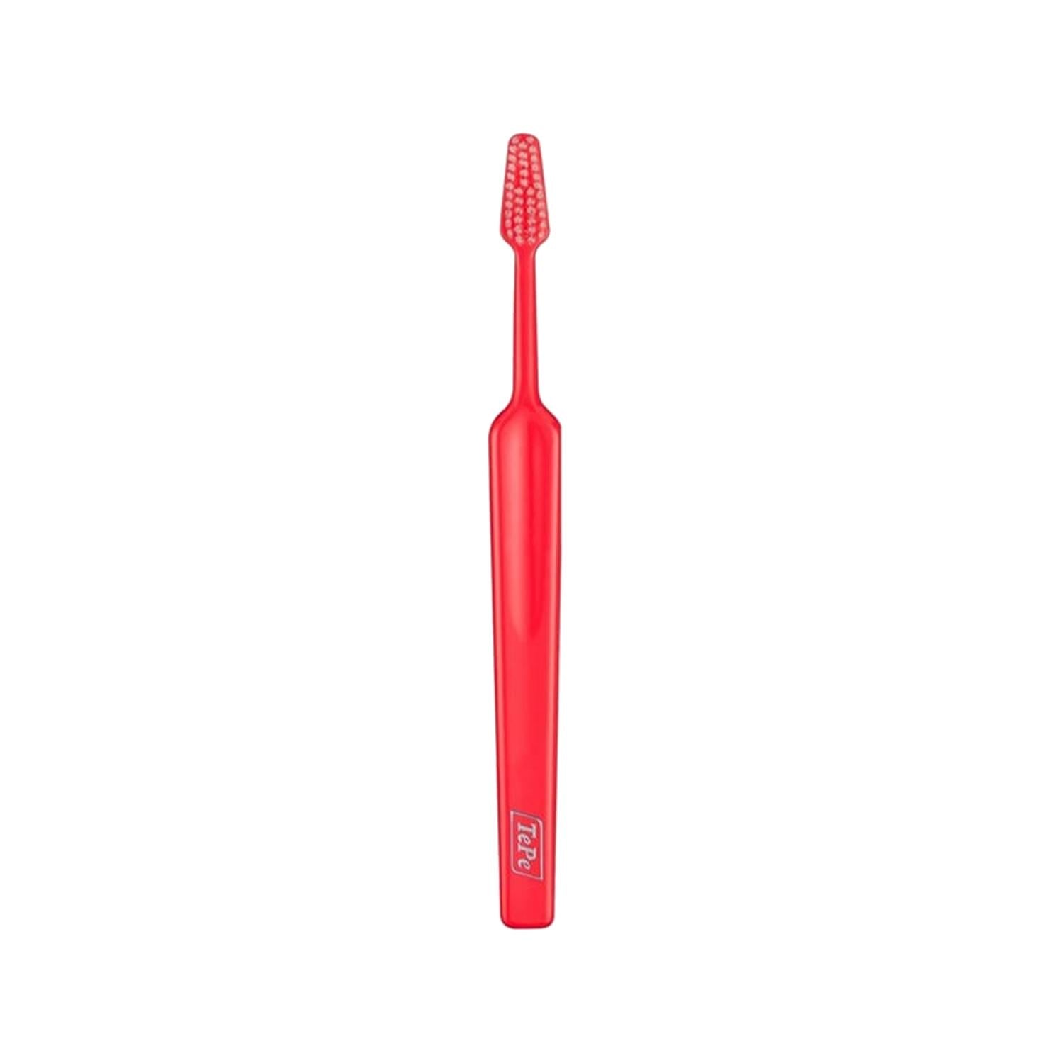 Tepe Manual Toothbrush, Extra Soft Bristles for Sensitive Teeth - X-Soft Red Toothbrush for Gentle Oral Care