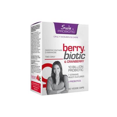 Suda Vitamin Women's Probiotic Supplement with Cranberry Extract & Vitamin C - 60 Capsules
